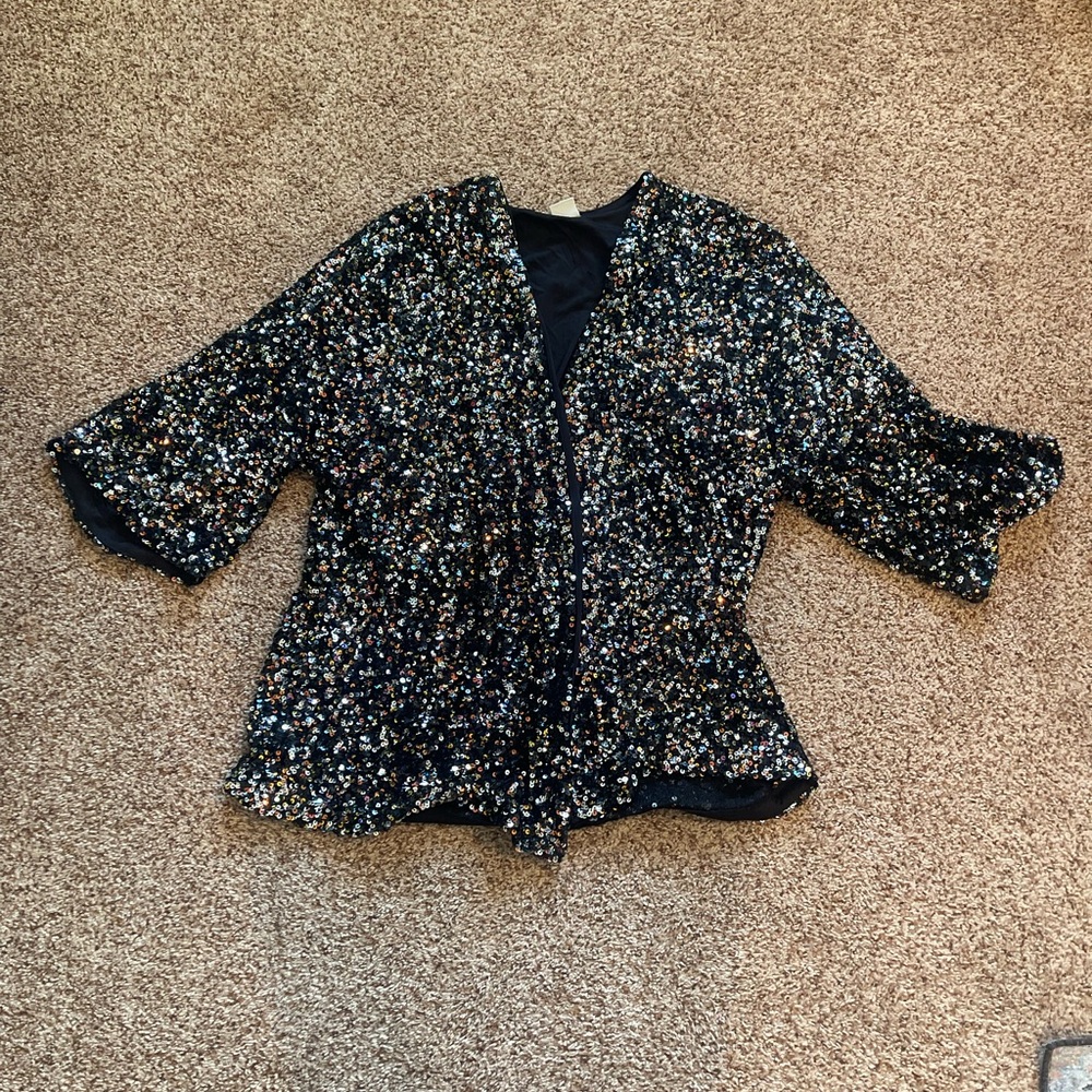 By Together Multicolor Sequin Women's Blouse